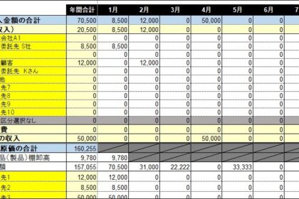 【白色申告 収支内訳書（e-Tax入力対応）】無料Excelテンプレート